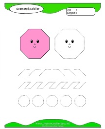 Geometrik Şekiller Çalışma Sayfaları